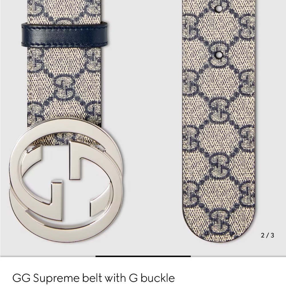 Gucci Supreme Belt with Iconic GG Monogram